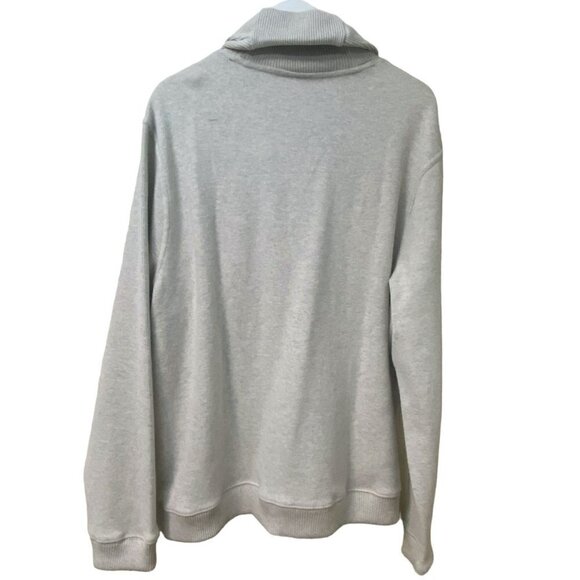 Tasso Elba Mens Sweater Size XL 100% Cotton Light gray Toggle Collar - Picture 4 of 9